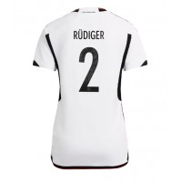 Billiga Tyskland Antonio Rudiger #2 Hemma fotbollskläder Dam VM 2022 Kortärmad